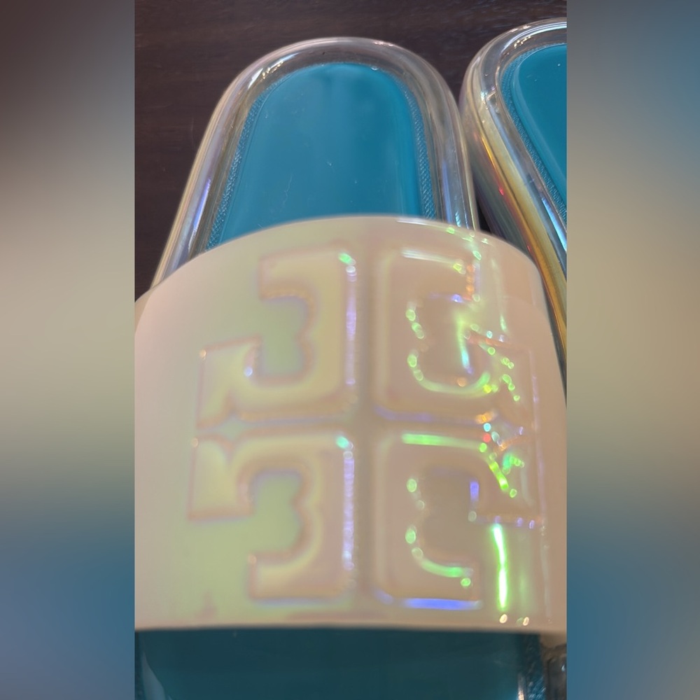 Tory Burch Iridescent Jelly Slides